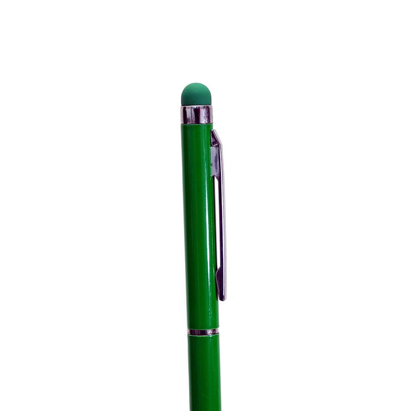 Metal Slim Pen - Green Color With Sliver Plated Clip & Tip